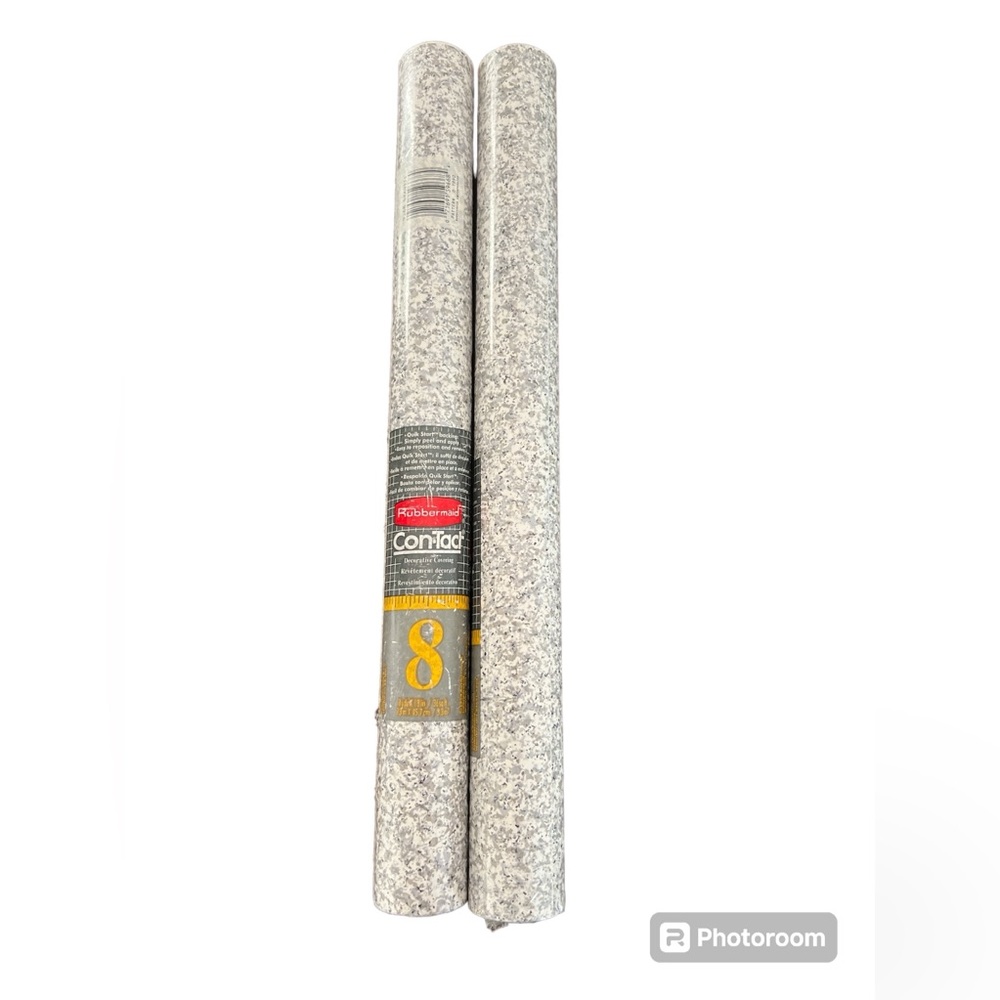 Grey Granite Self-Adhesive Decor Film Two Unopened Rolls 8yd x 18in/ 36sqft each